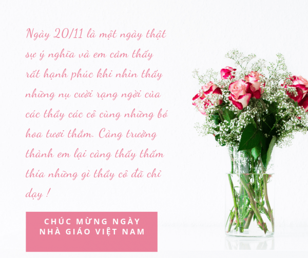 lời chúc mừng ngày Nhà Giáo Việt Nam