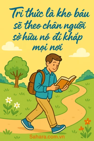Tri thức là kho báu sẽ theo chân người sở hữu nó đi khắp mọi nơi